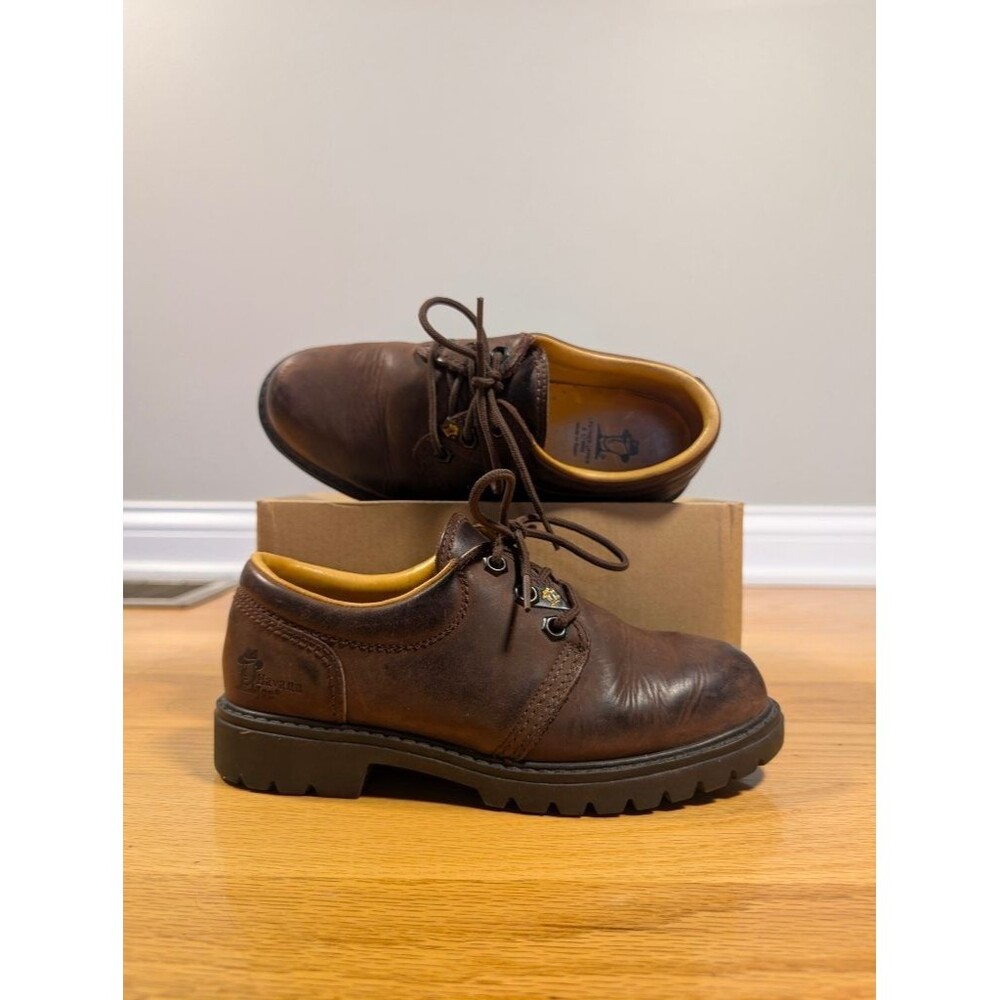 Havana Joe Panama Jack Brown Leather Oxford Shoes EUR 37 Chunky Lug Sole Spain